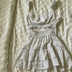 Flower Tank and Ruffle Skirt Set